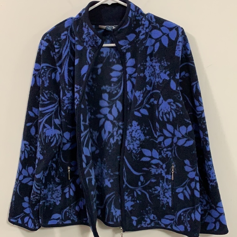 Women’s Karen Scott Blue & Black jacket Size Med - Picture 2 of 7